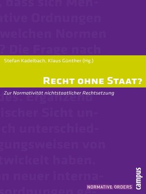 cover image of Recht ohne Staat?